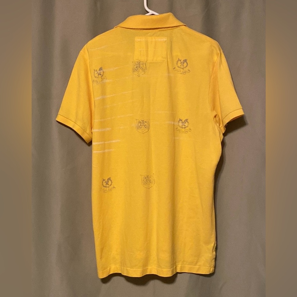 American Eagle Outfitters The Eagle Yellow Polo Vintage Fit Polo Shirt Men L NWT - Picture 3 of 7
